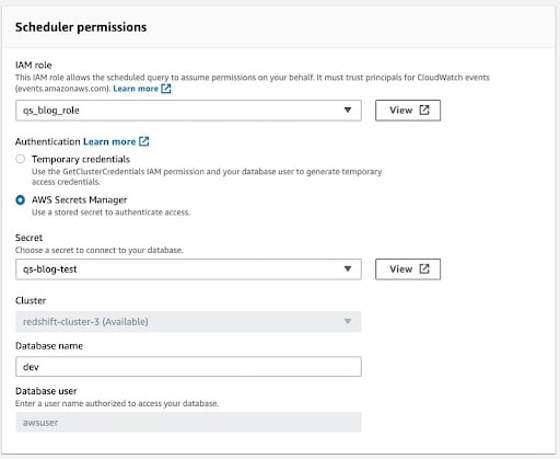 Scheduler Permissions